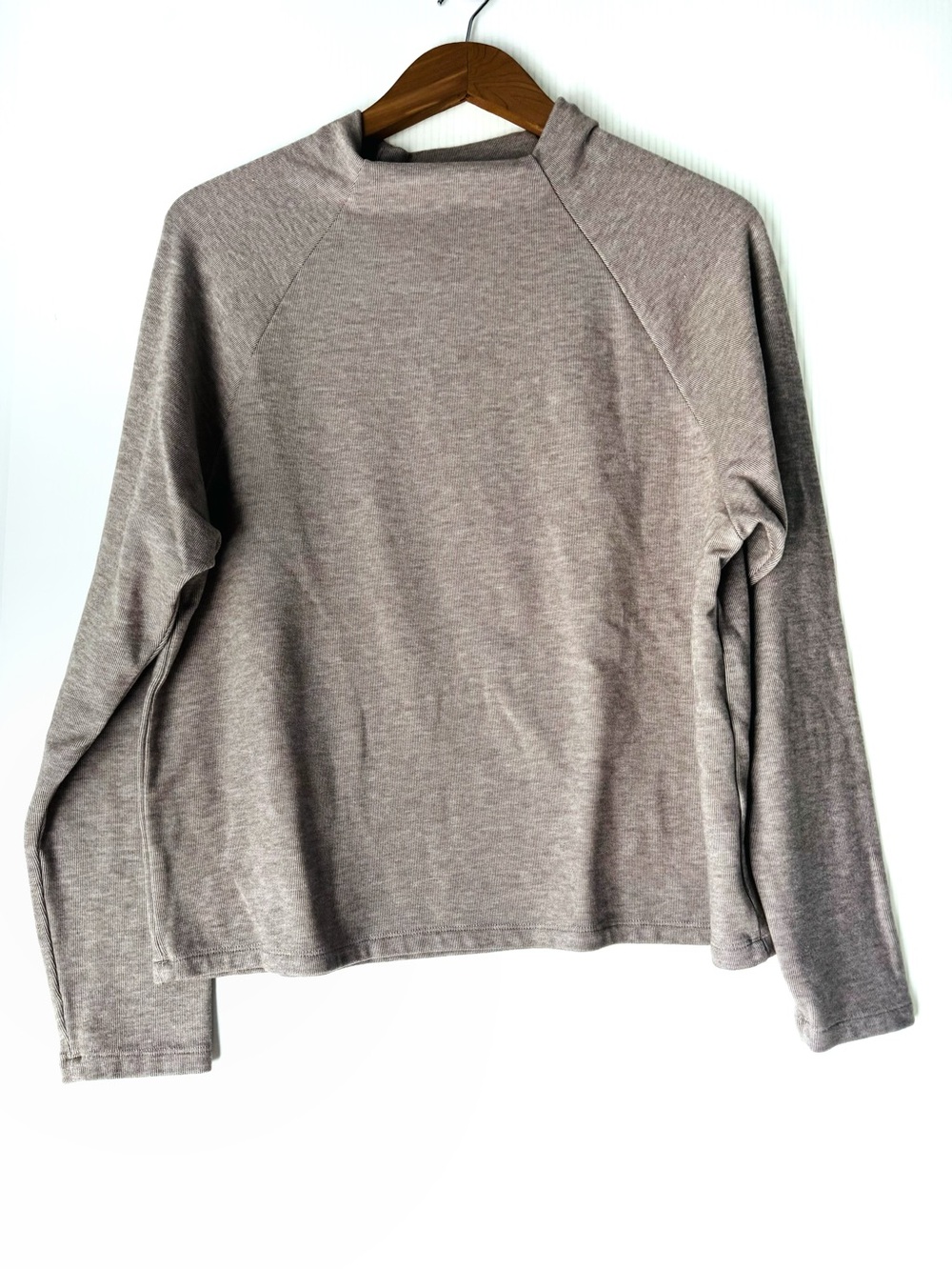 bobi Taupe Long Sleeve Pullover Top